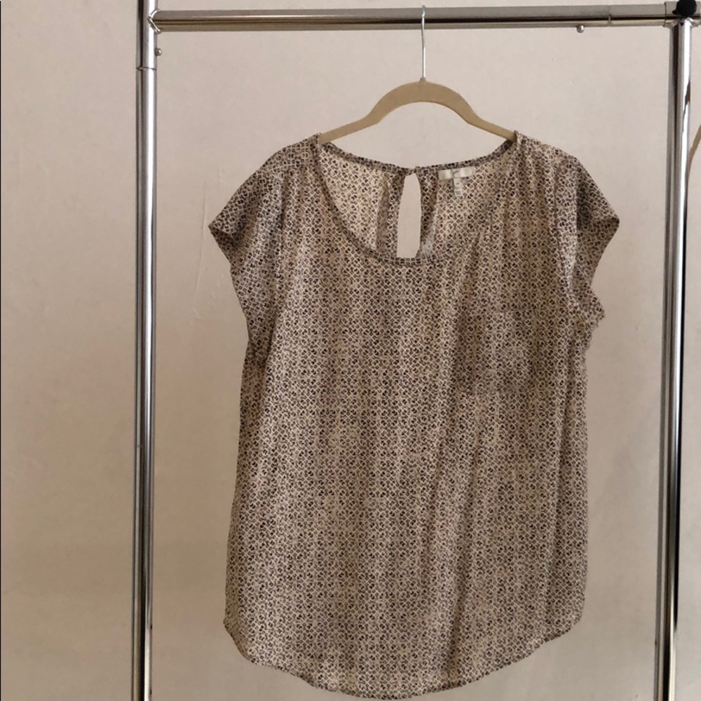 100% silk leopard print Joie blouse.